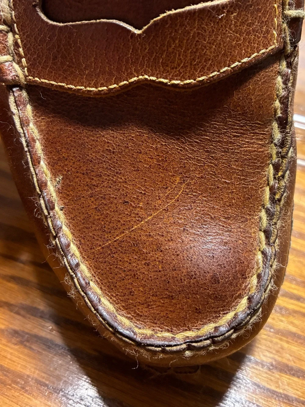 Martin Dingman Vibram Sole Penny Loafers Brown Leather Size 9.5